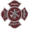 FIRE DEPARTMENT PIN MALTESE CROSS CAST PIN